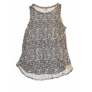 OLD NAVY Black & White Leopard Print Swing Tank Top, XL